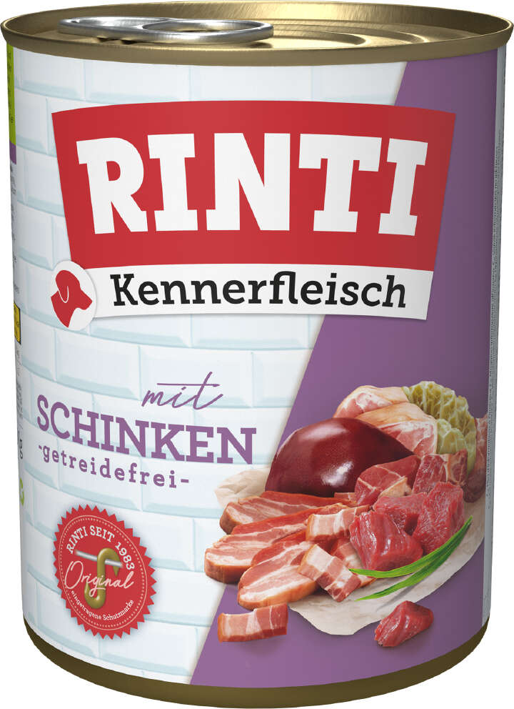 RINTI Hunde-Nassfutter Kennerfleisch mit Schinken